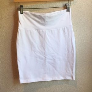 Cotton white pencil skirt